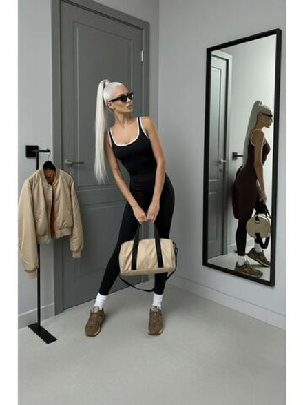 Комбинезон спортивный утягивающий черный