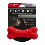 Playology двухслойная жевательная косточка DUAL LAYER BONE для собак средних и крупных пород с ароматом говядины, большая, цвет красный