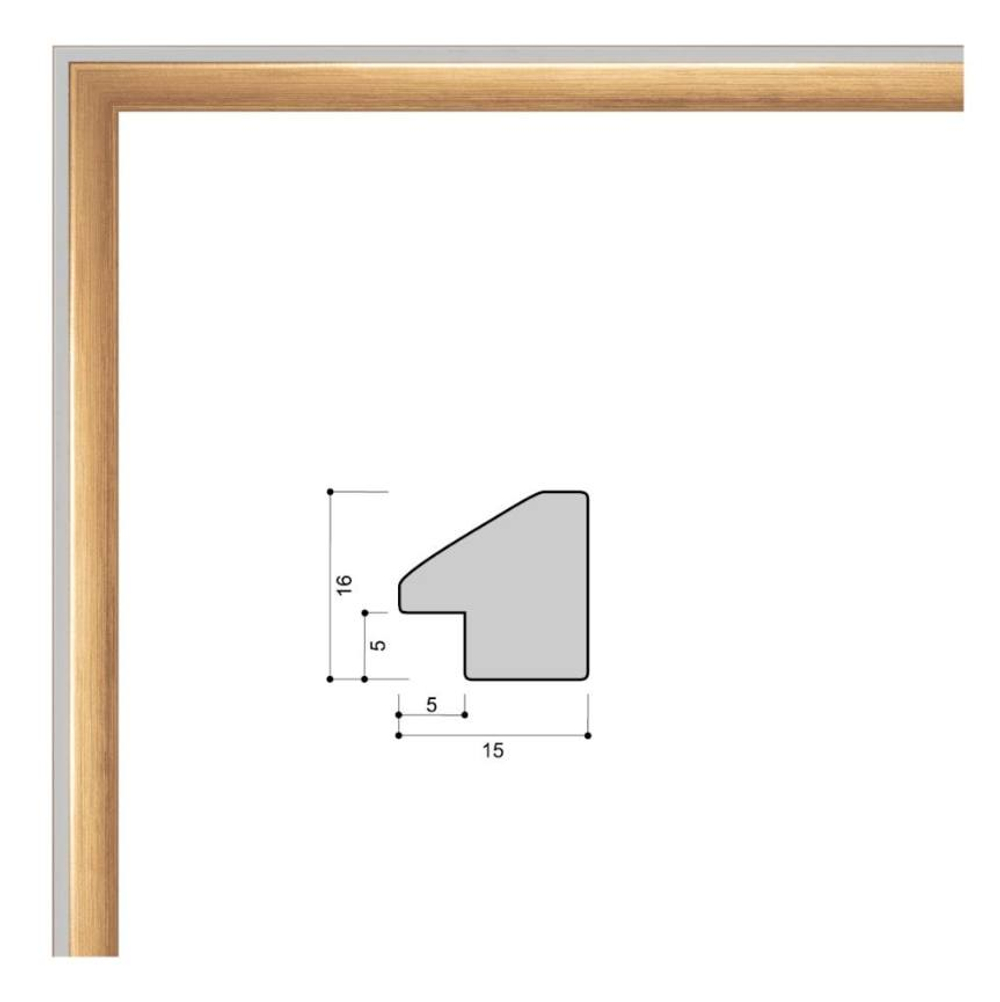 Фоторамка пластиковая 21х30 см медный, без фактуры, арт. 2130.683813