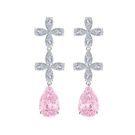 Серьги Petals розовые