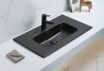 Раковина CeramaLux N 91 9090ММВ чёрная матовая