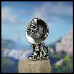 Брелок "Коротышка" для ключей , мельхиор