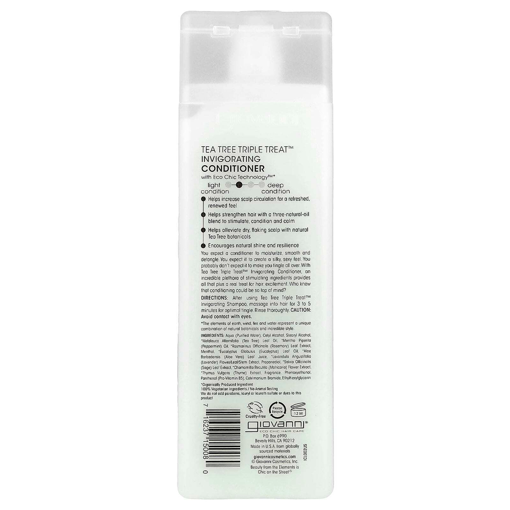 Giovanni, Tea Tree Triple Treat™, бодрящий кондиционер для всех типов волос, 250 мл (8,5 жидк. унции)