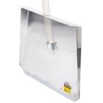 Лопата снеговая трехбортная 46х35 см, ЛА-3б алюминий 1,5 мм, планка металлическая на клепках, БЕЗ ЧЕРЕНКА, ГРАНДМАСТЕР, 700344