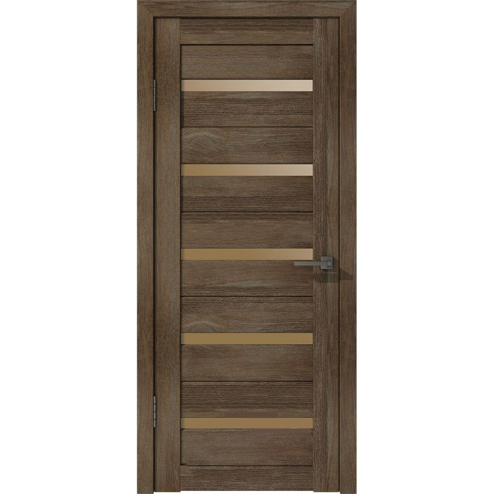 Дверь GLLight 7 700х2000 дуб трюфель брон.сат.