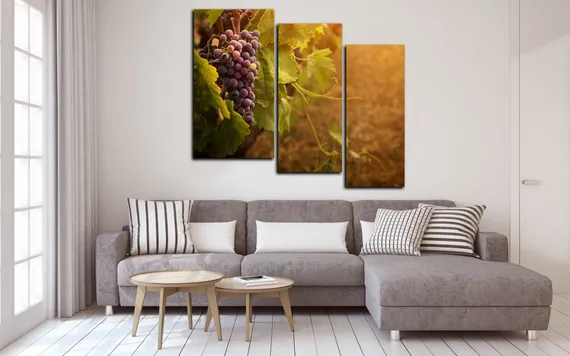 Модульная картина "Виноградная гроздь"