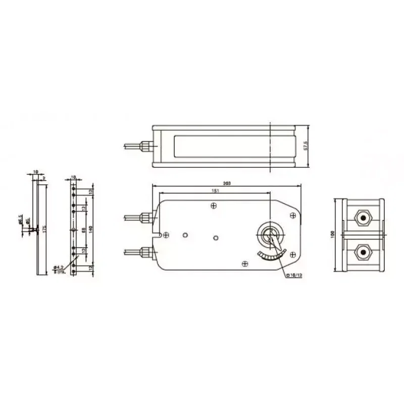 Электропривод TAFA 2-08S с возвратной пружиной