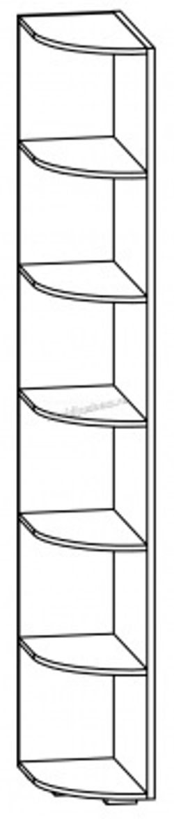 Стеллаж угловой Камея (Венге/Белый глянец), Мелодия сна