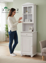 Тумба, 48х39х81, Лена, для кухни и ванной, с ящиком (нижняя часть буфета Лена), белый, Dipriz