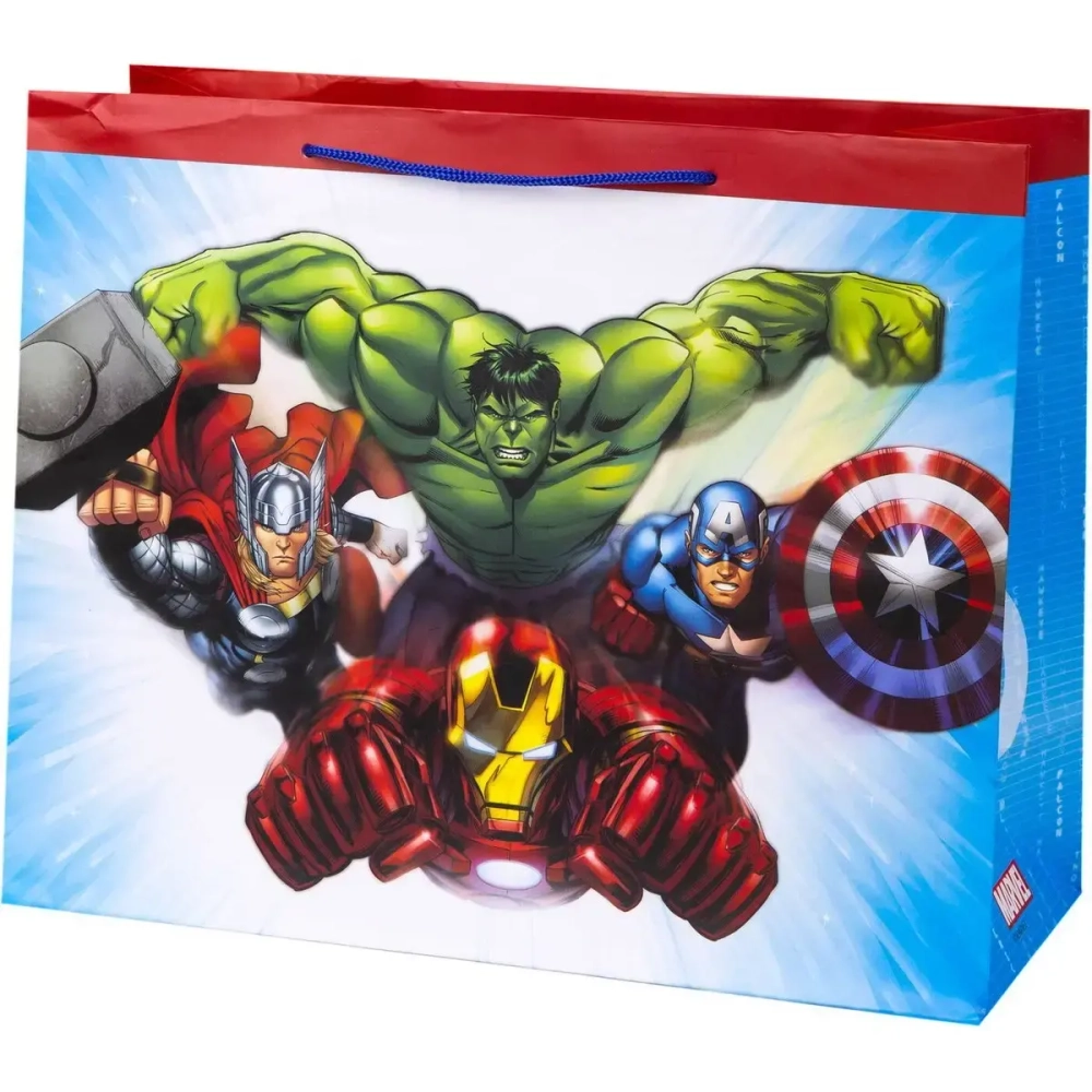 Бумажный пакет «Сила четверых» 140 г/м2 / 32.4x26x12.7см (арт.81185) *Дисней