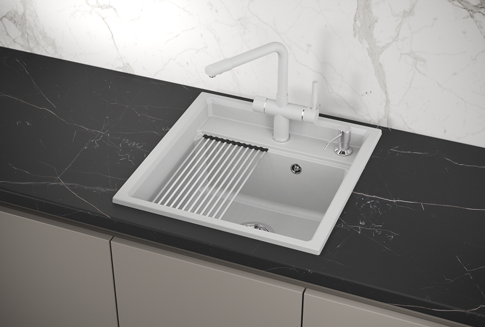 Кухонная мойка GRANULA Kitchen Space (5002, АРКТИК)