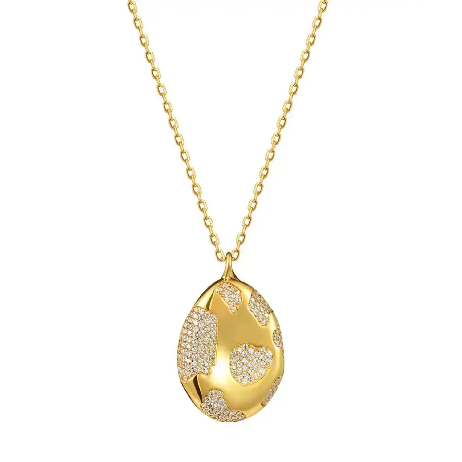 Колье Big Mushroom Cap Necklace - Gold