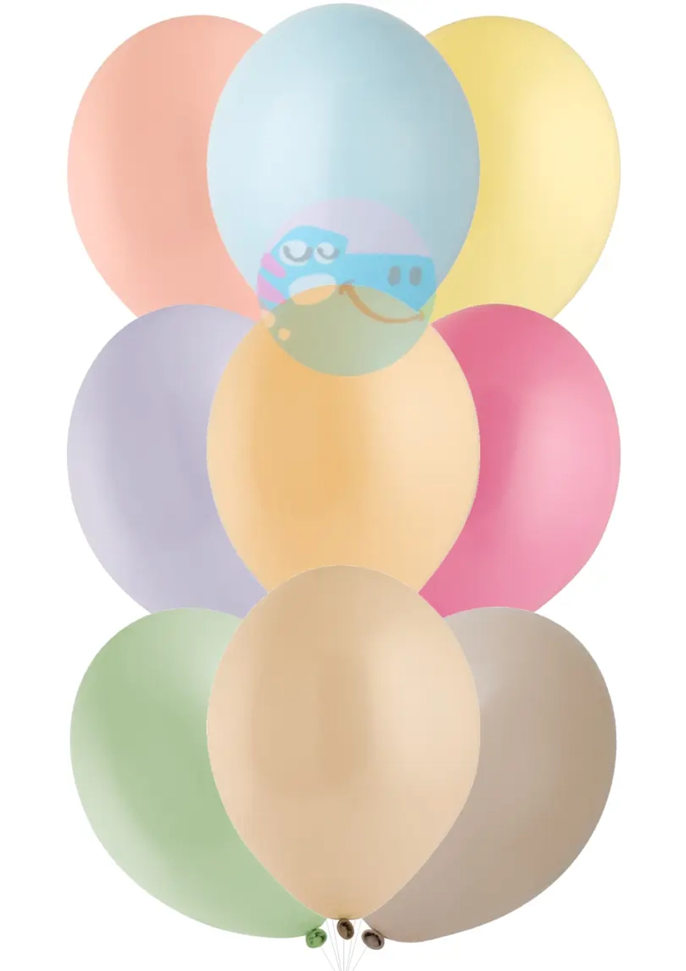 Микс макарун воздушных шаров с гелием под потолок