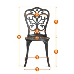 Комплект металлической мебели для кафе Романс 10668