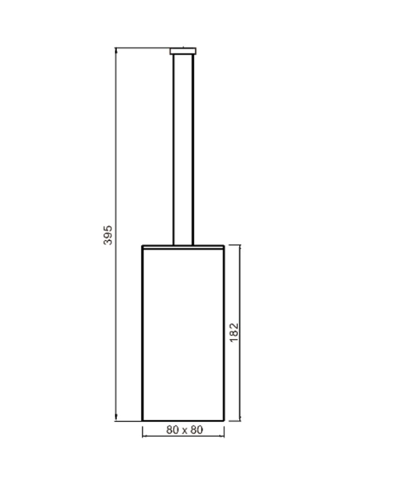 Ёршик туалетный универсальный нерж. сталь NOFER 09075.S матовый