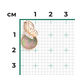 Подвеска «Вечерняя симфония» из красного золота с перламутром и фианитами