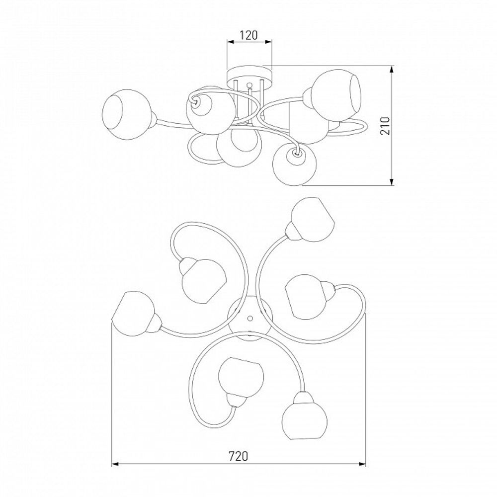 Потолочная люстра Eurosvet Tulia 30136/6 хром