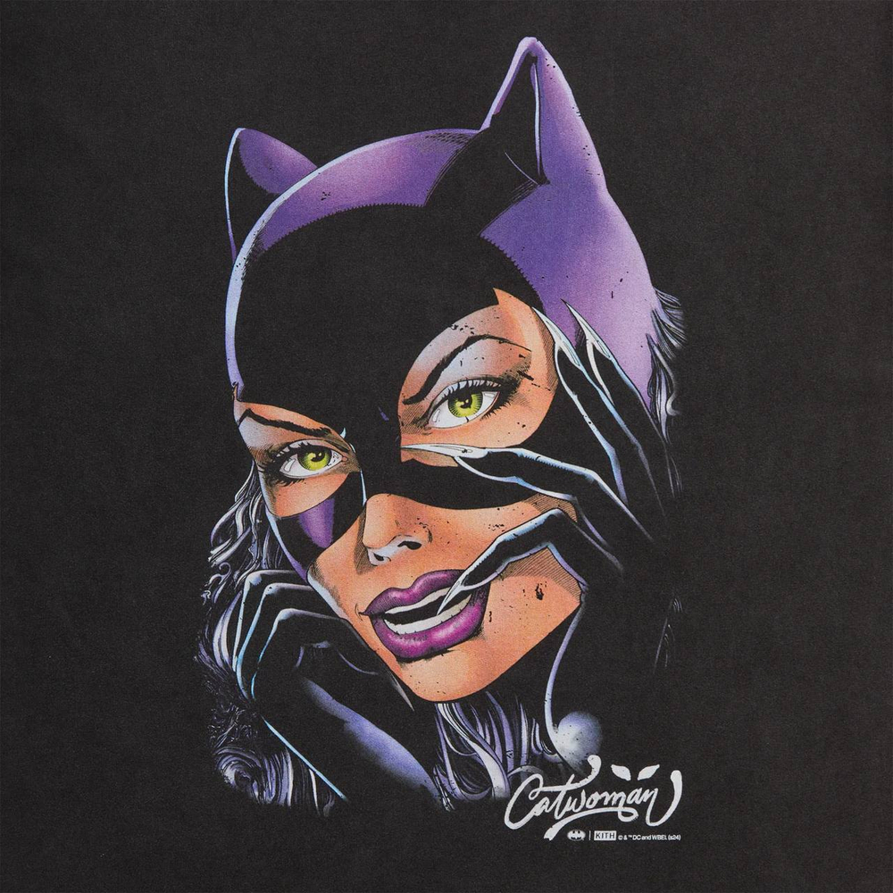 Футболка KITH x BATMAN Catwoman Vintage Black Tee