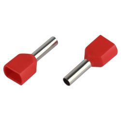 Наконечник-гильза ЭРА NO-225-73 (двойной) НШвИ 1,0-8 с изолированным фланцем (упаковка 500 шт.)