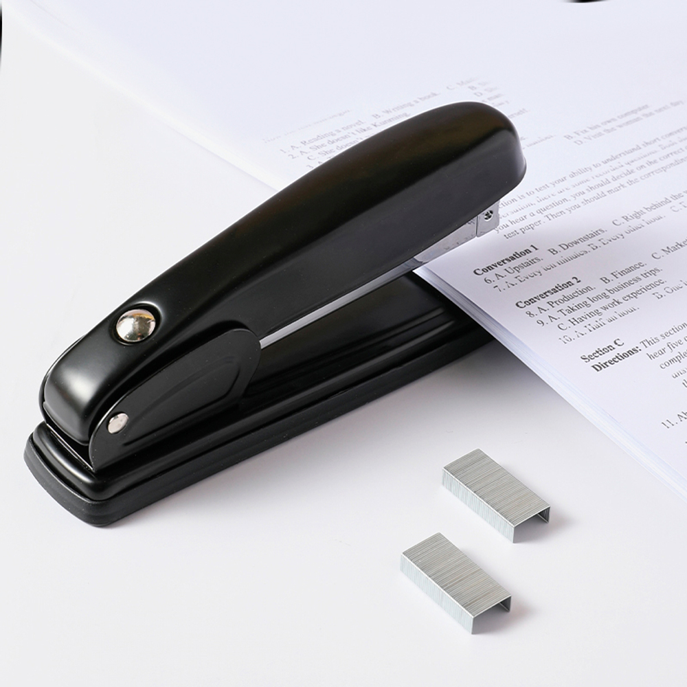 Степлер металлический DELI "0324" до 25 листов, черный