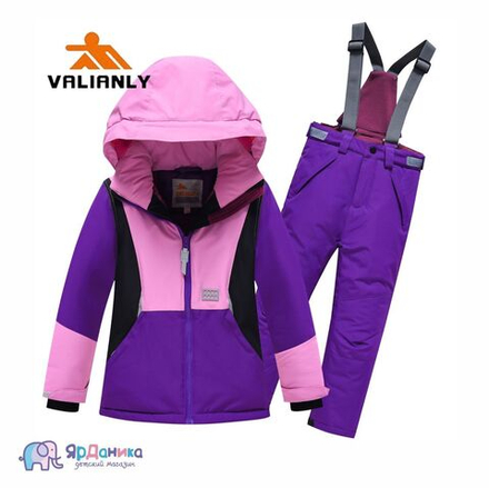 Зимний костюм Valianly фиолетово-розовый