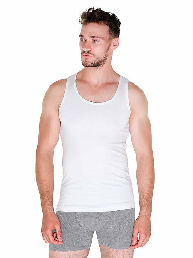 Майка мужская белый