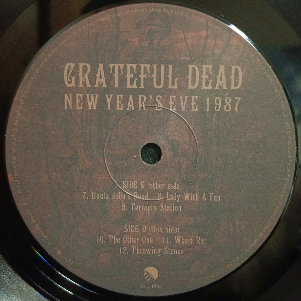 Grateful Dead / New Year's Eve 1987 (The Full Legendary Broadcast)(Limited Edition)(3LP)