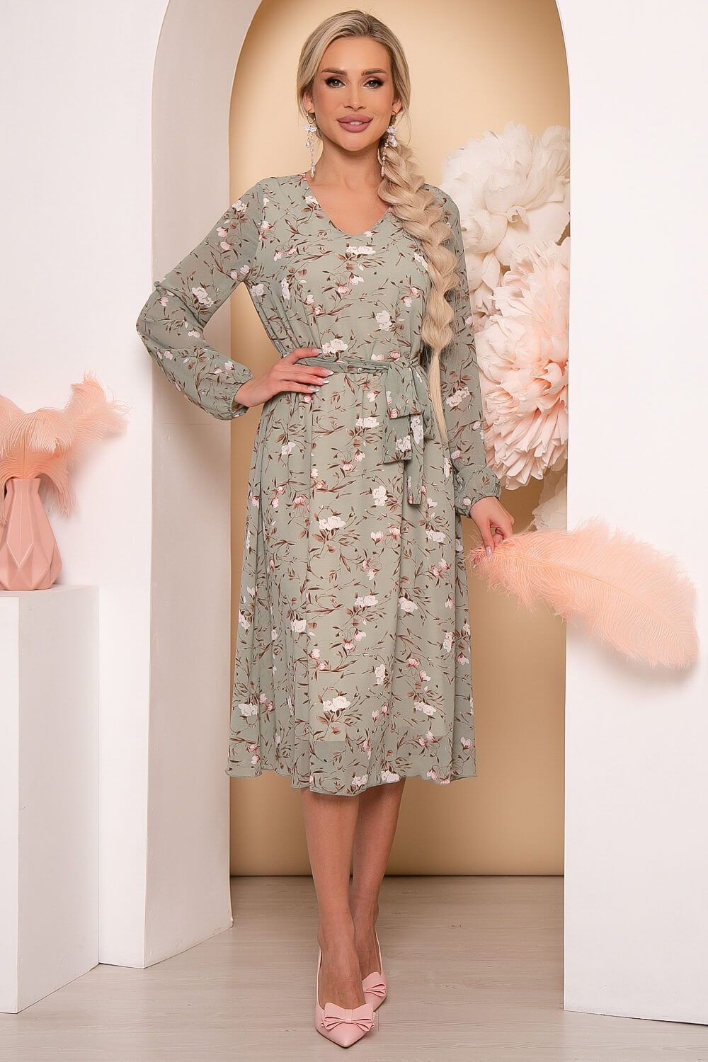 Платье "Волшебная история" (олива) П3830 LT Collection