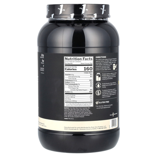 Rule One Proteins, Source7, протеиновая смесь для приготовления напитка, со вкусом ванили, 897 г (1,98 фунта)