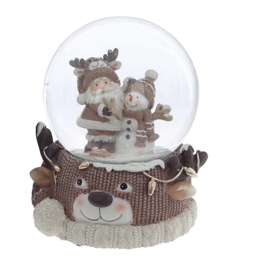 GAEM Фигурка декоративная "Дед Мороз" в стекл шаре (ключ,муз), L10 W10 H14 см