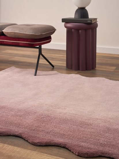 Ковер из шерсти over horizon цвета марсала из коллекции trendy ruffles, 120х180 см