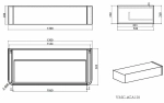 Тумба с раковиной Vincea Caprise 120 VMC-4CA120MLG/VCB-4CA120MWLG светло-серый матовый
