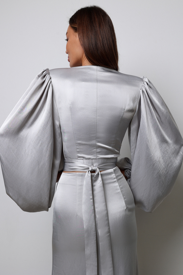 Блуза Сюзанна серебро