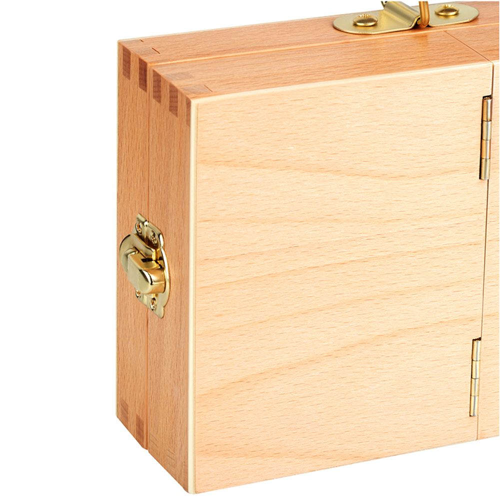 Ящик художника малый с ячейками для кистей и красок Гамма "Студия", 26,5*11*5,5см, бук