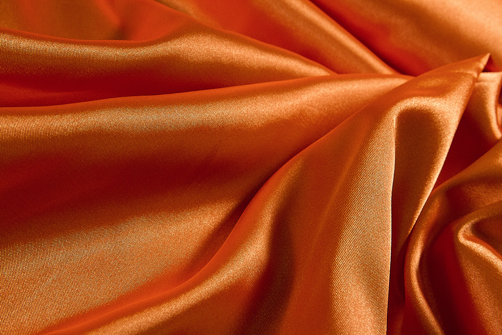 Ткань Атлас стрейч оранжевый арт. 324694