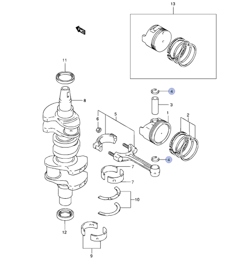 Стопорное кольцо Suzuki 09381-18005-000