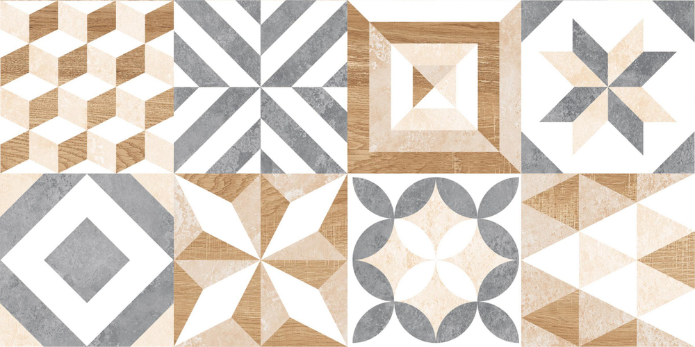 Плитка облицовочная Marmaris белый 50*25 пэчворк GT129VG