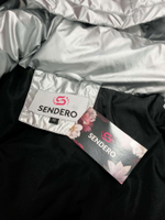 Пальто женское SENDERO зимнее экокожа,цвет маталлик серебренный . Длинный с капюшоном. Россия. Размер 46 русский.