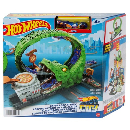 Hot Wheels City - Crocodile Loop Набор с треком и машинкой HKX39 / артикул   HDR29 HKX39  / GTIN 194735109630