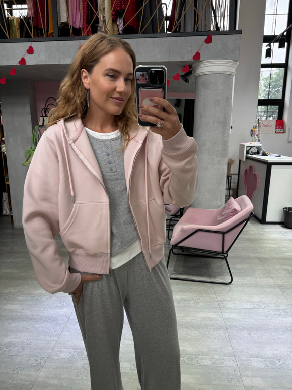 Худи Zipper розовый