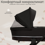 Коляска 3 в 1 Sweet Baby Cupola New + автокресло Premier Black Moon Black