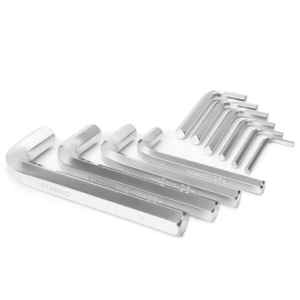 Набор угловых ключей шестигранных длинных 10шт. (6-22 мм) STANKO CS11110