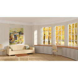 Ламинированная панель ПВХ Лен серый 2700х250мм