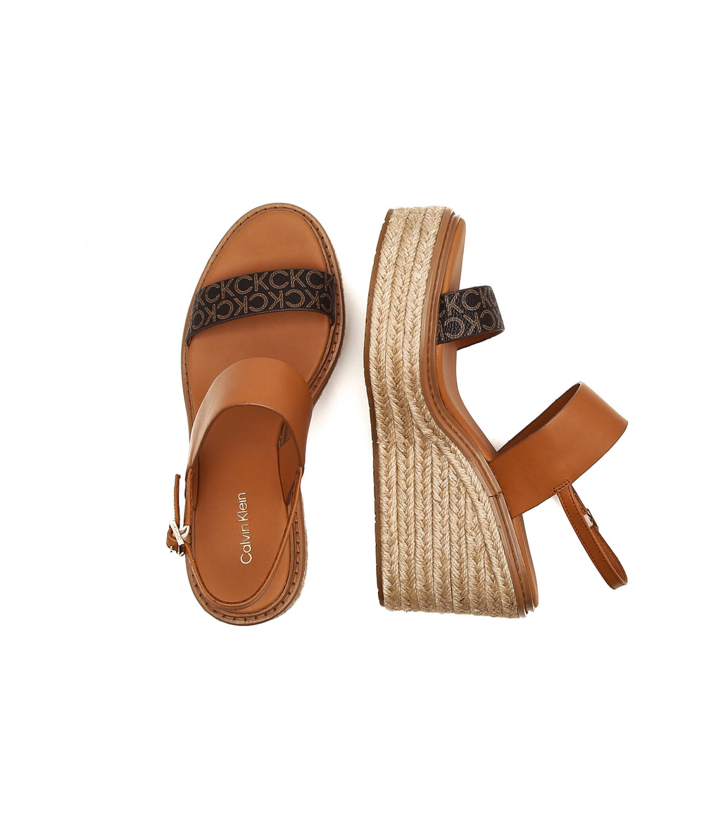 Кожаные босоножки Calvin Klein - светло-коричневый(HW0HW00823)