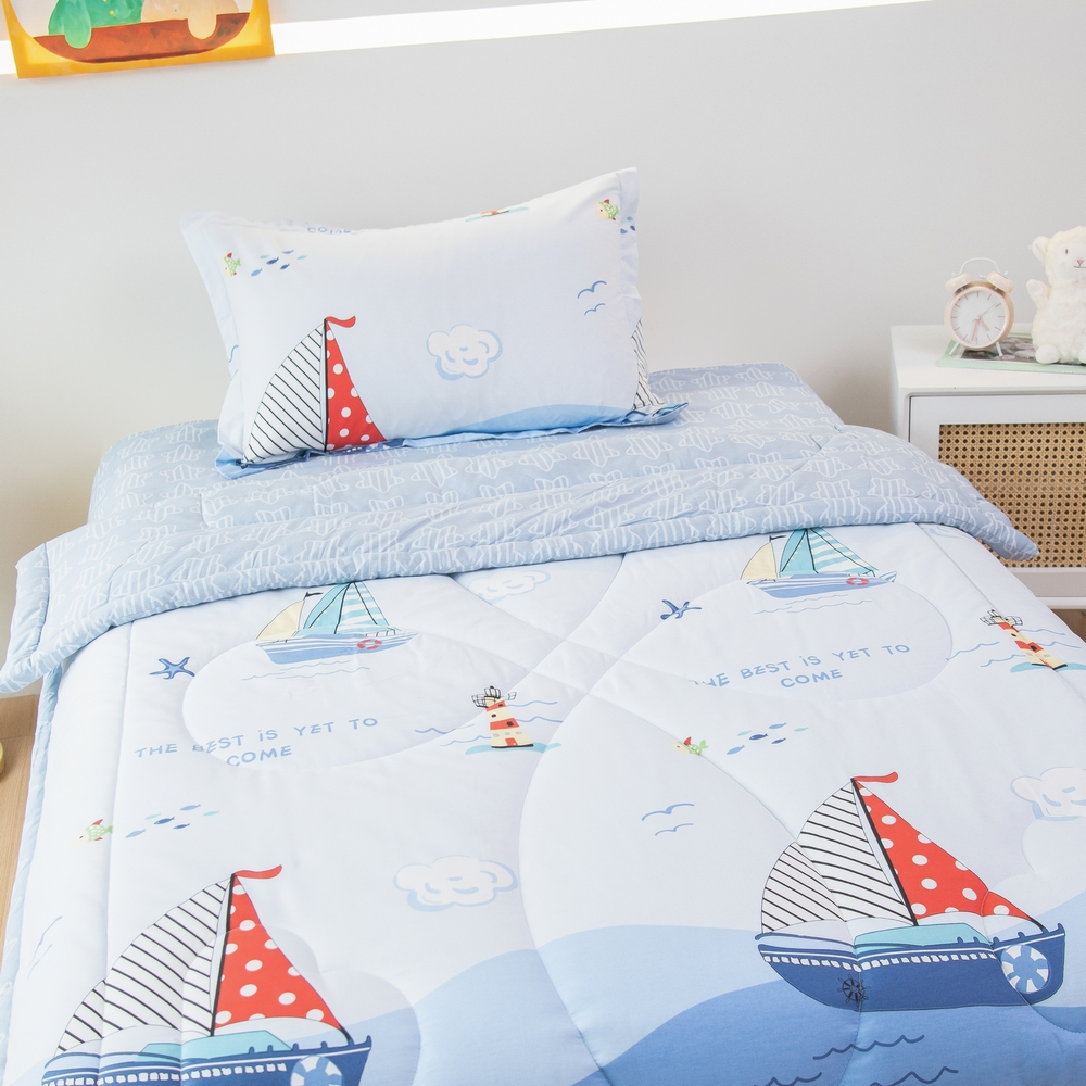 Постельное белье детское 160x80 Young на резинке, комплект с одеялом 100% хлопок OBKR026