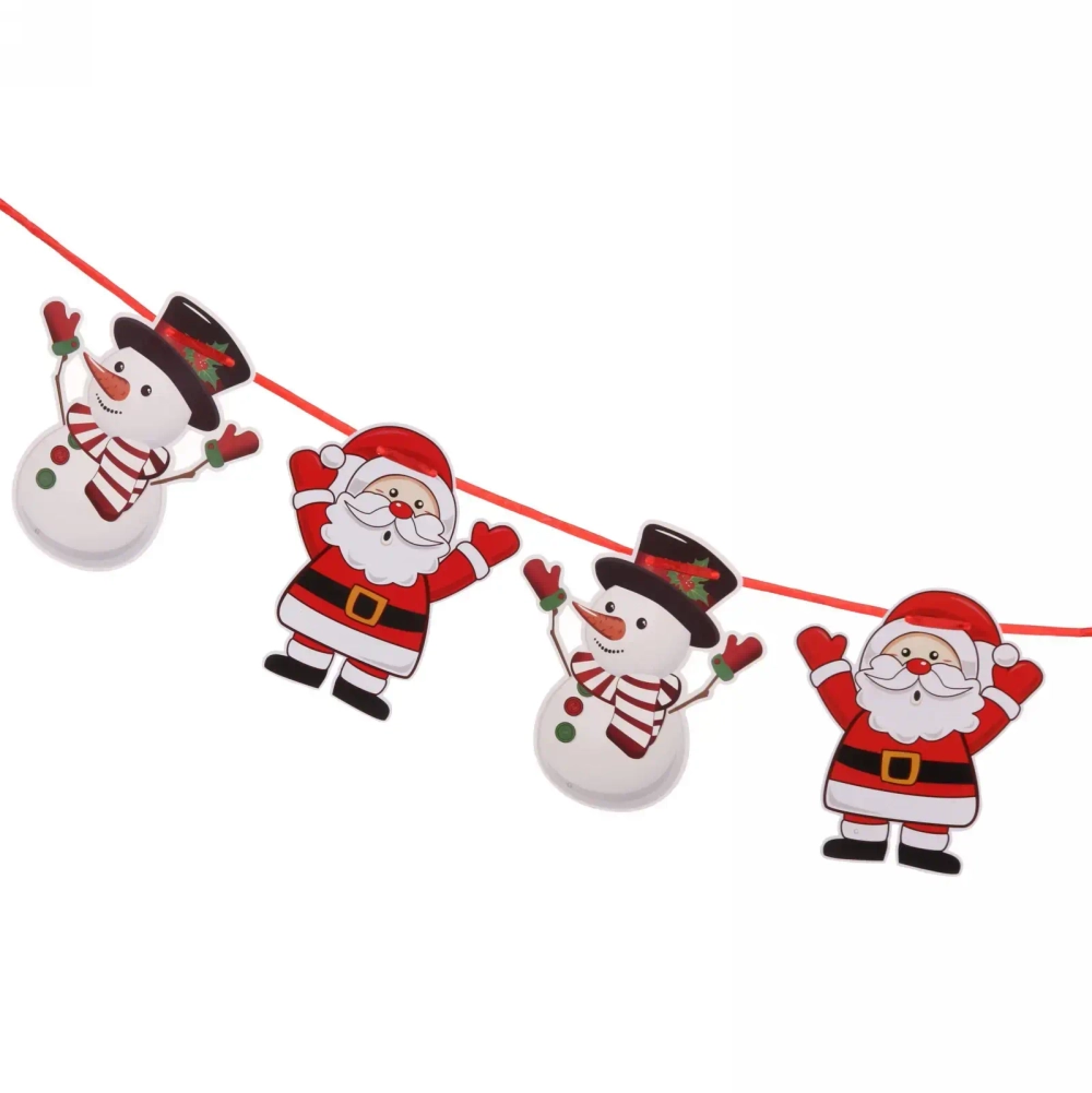 Гирлянда новогодняя 3 м «Дед Мороз и Снеговичок», 18х16 см