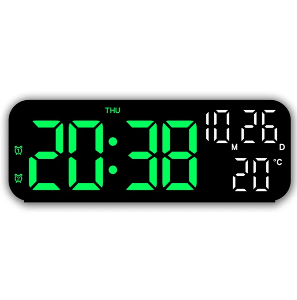 Часы настольные LED MIRROR YX-2802 Green&White