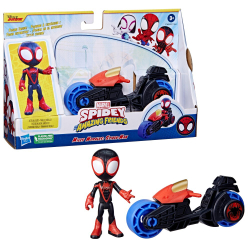 Hasbro Marvel Spidey Amazing Friends - Фигурка Майлза Моралеса на мотоцикле / артикул   F6777 F7460  / GTIN 5010994181598