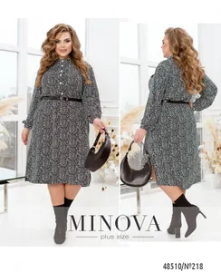 Платье 218-черно-белый Minova
