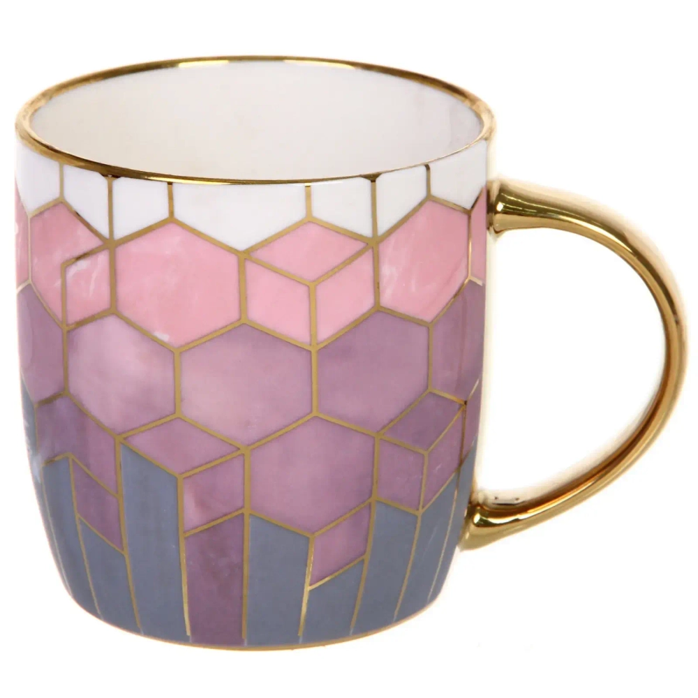 Кружка керамическая 350мл «Мраморный узор», микс 4рисунка